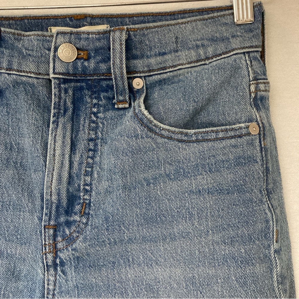 Madewell Women’s Blue Ankle Cropped Jeans Distressed Details Sz 25 - Picture 8 of 16